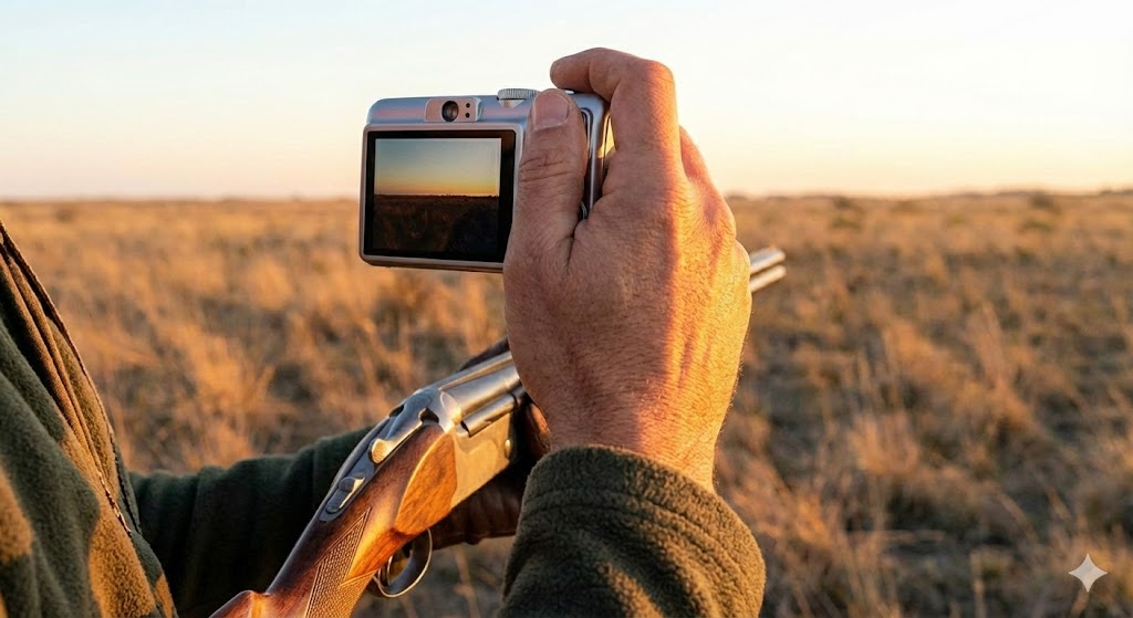 Phone or compact camera for documenting an Argentina Dove hunt