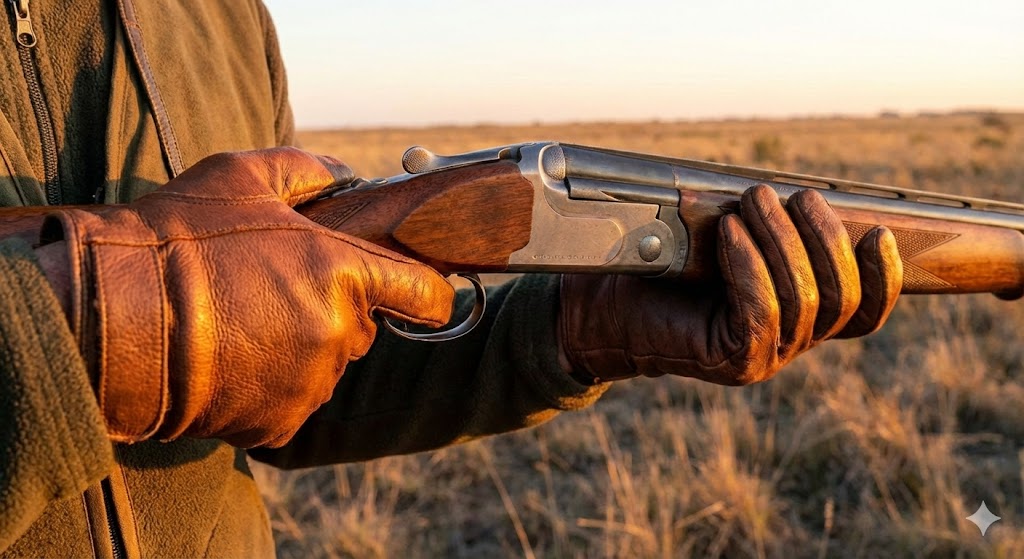 Shooting gloves used for grip and hand protection