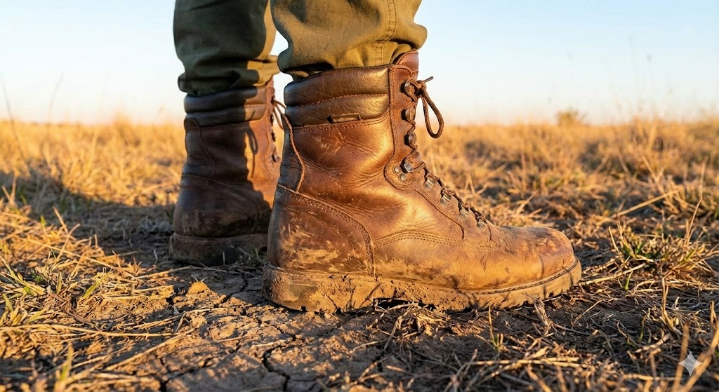 Durable field boots suitable for uneven Dove hunting terrain